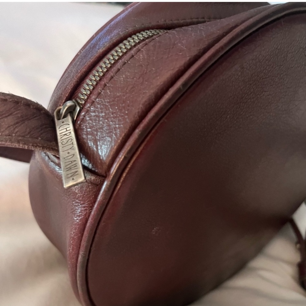 Christy Dawn Janis Round Rich Dark Burgundy Crossbody. Price is firm no offers. - Picture 4 of 9